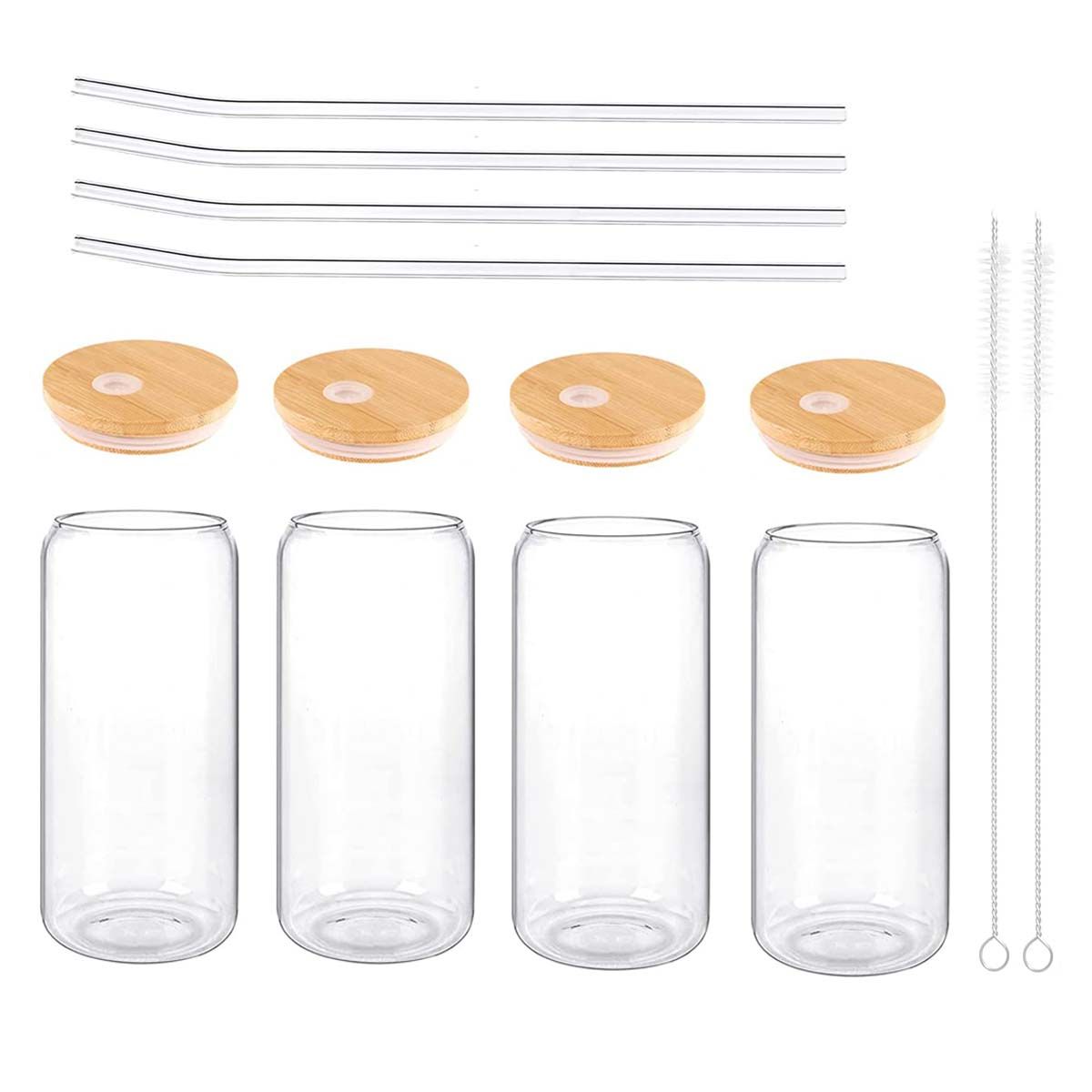 Personalised Glass with Bamboo Lid