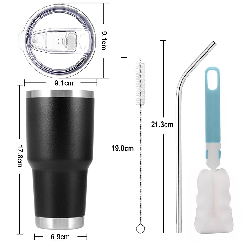 850ml Personalised Tumbler Stainless Steel Vacuum Insulated Coffee Ice Cup